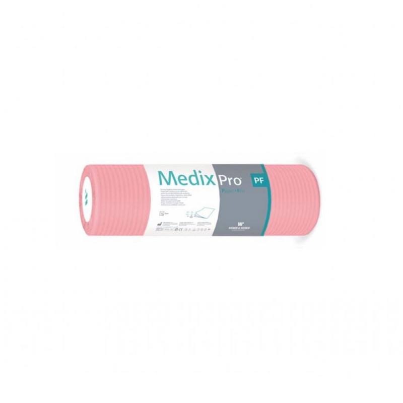 Podkład higieniczny na rolce 33cm x 50cm r&oacute;żowy podfoliowany 54g MedixPro 50szt