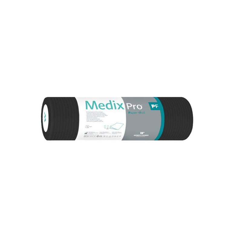 Podkład higieniczny na rolce 33cm x 50cm czarny podfoliowany 54g MedixPro 50szt