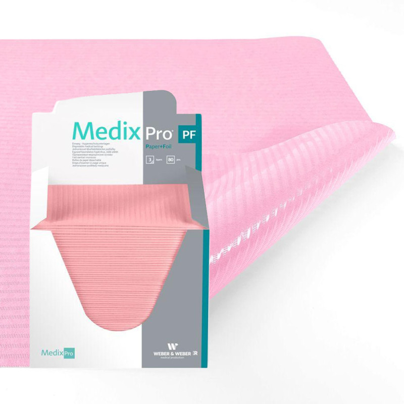 Podkład higieniczny 33cm x 48cm r&oacute;żowy podfoliowany 54g MedixPro 80szt