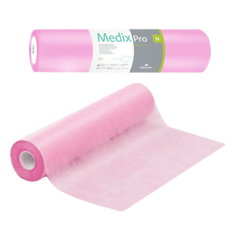 Podkład higieniczny na rolce 70cm x 50cm r&oacute;żowy 20g MedixPro 100szt