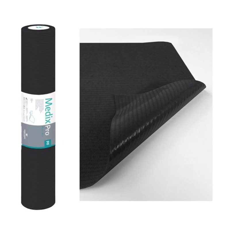 Podkład higieniczny na rolce 60cm x 50cm czarny podfoliowany 54g MedixPro 80szt