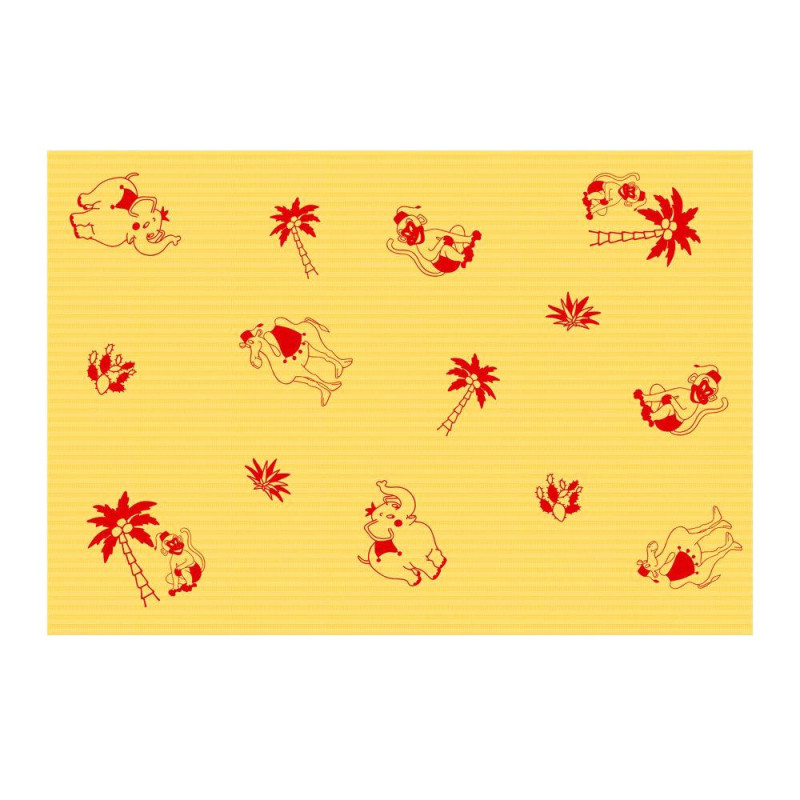 Podkład dla dzieci na rolce 33cm x 50cm ż&oacute;łty podfoliowany 54g Its4kids 600szt