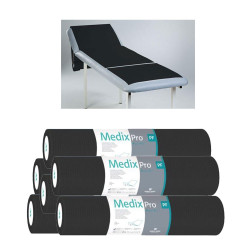 Podkład higieniczny na rolce 50cm x 50cm czarny podfoliowany 54g MedixPro 480szt