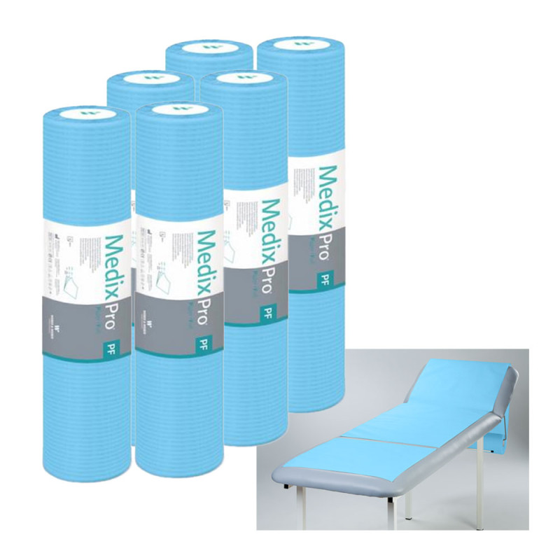 Podkład higieniczny na rolce 50cm x 50cm niebieski podfoliowany 54g MedixPro 480szt
