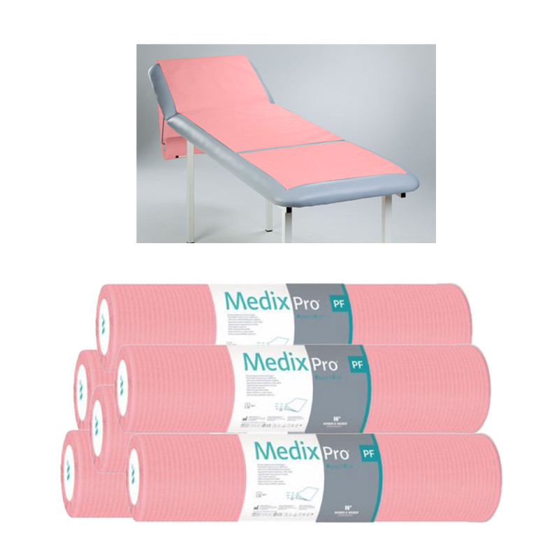 Podkład higieniczny na rolce 50cm x 50cm r&oacute;żowy podfoliowany 54g MedixPro 480szt