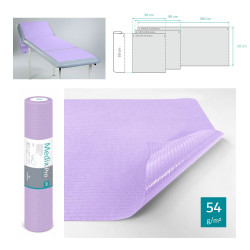 Podkład higieniczny na rolce 50cm x 50cm fioletowy podfoliowany 54g MedixPro 480szt