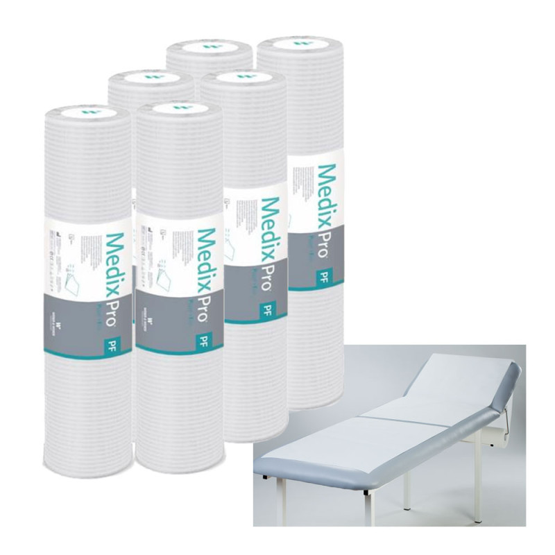 Podkład higieniczny na rolce 50cm x 80cm biały podfoliowany 54g MedixPro 300szt