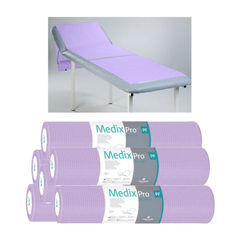Podkład higieniczny na rolce 50cm x 80cm fioletowy podfoliowany 54g MedixPro 300szt
