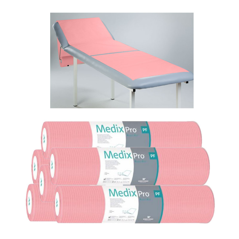 Podkład higieniczny na rolce 60cm x 50cm r&oacute;żowy podfoliowany 54g MedixPro 480szt