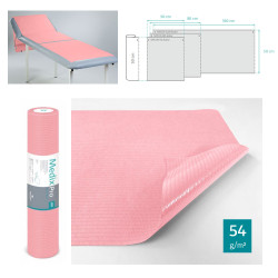 Podkład higieniczny na rolce 60cm x 50cm r&oacute;żowy podfoliowany 54g MedixPro 480szt