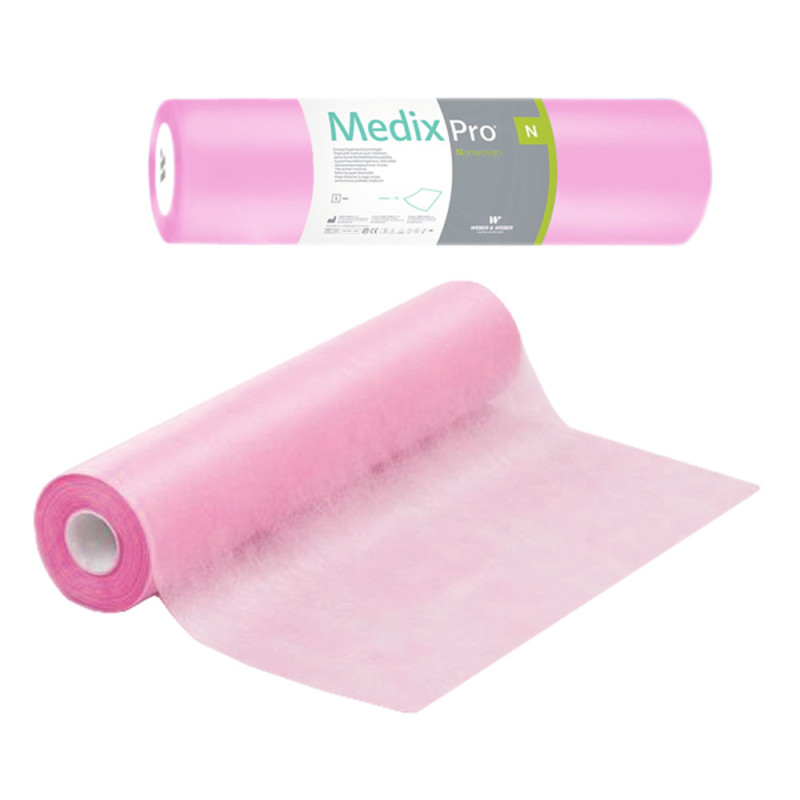Podkład higieniczny na rolce 60cm x 50cm r&oacute;żowy 20g MedixPro 800szt