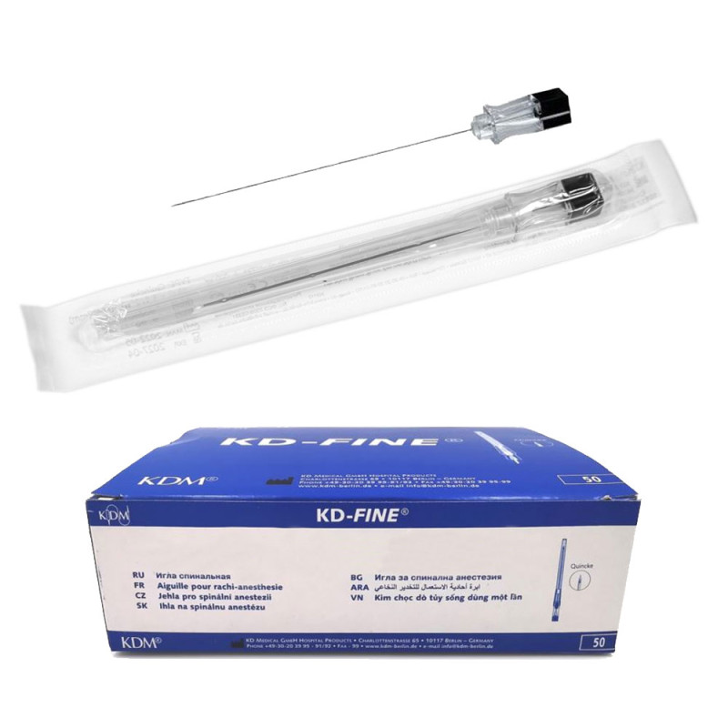 Igły do punkcji lędźwiowej 75mm x 0,7mm 22G KDM KD-Fine Spinal 50szt