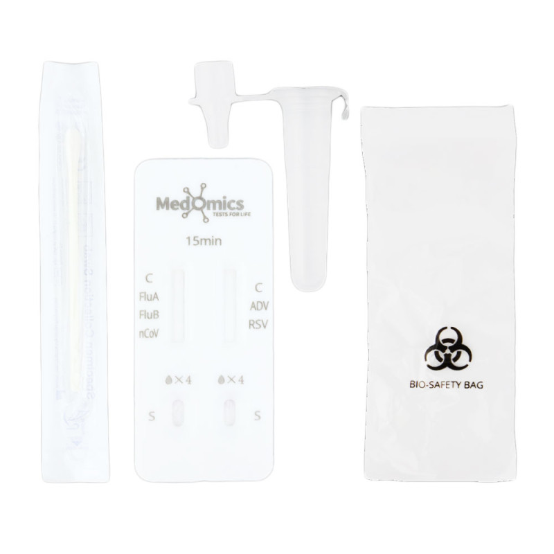 Test combo dla dzieci 5w1 na RSV / grypa A / grypa B / SARS-COV / Adenowirus 1szt