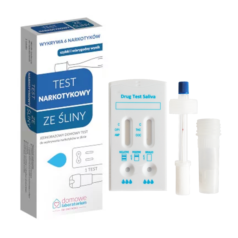Domowy test narkotykowy 6w1 Drugtest ze śliny 1szt