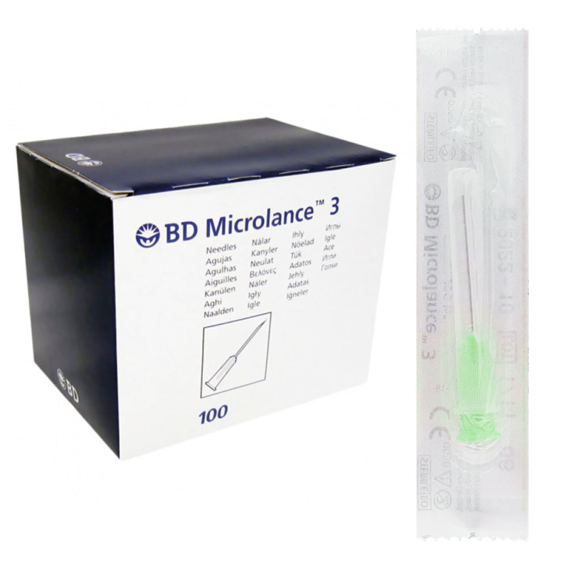 Igły iniekcyjne 21G 0,8mm x 25mm BD Microlance 3 100szt