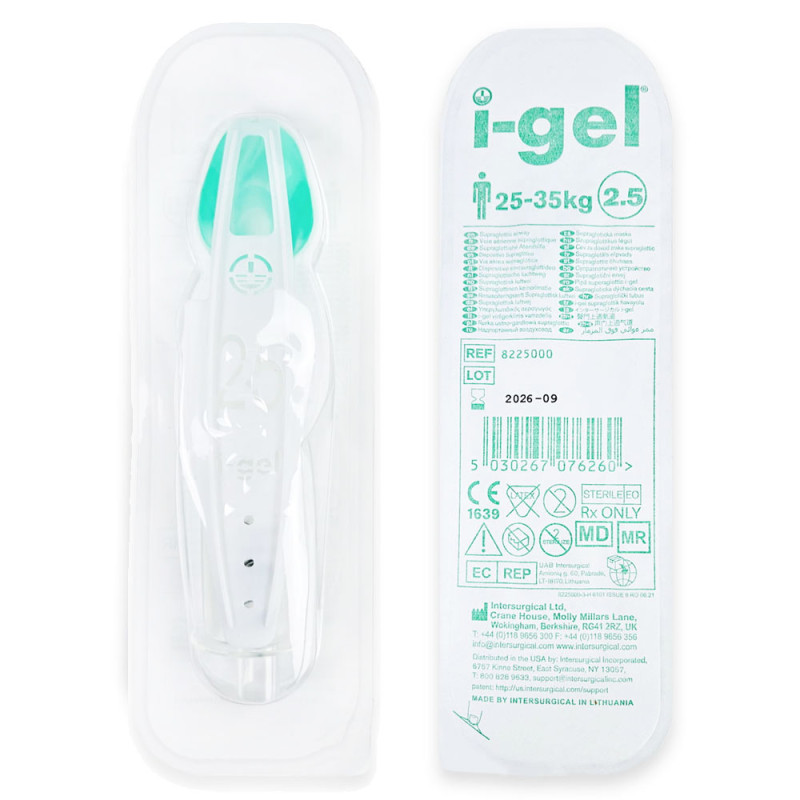 Maska krtaniowa I gel rozmiar 2.5 dla dużego dziecka maska oddechowa intubacyjna żelowa I-gel 10 szt