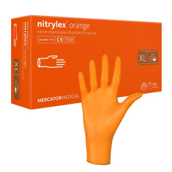 Rękawiczki nitrylowe XL pomarańczowe...