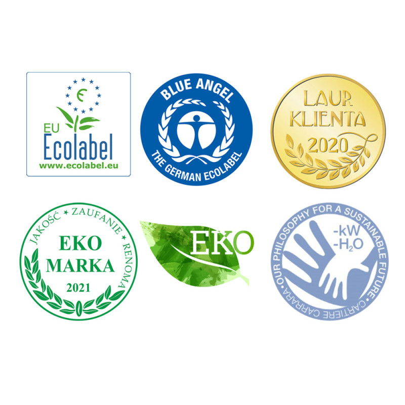 Ekologiczny ręcznik papierowy w listkach 24x21,5cm składany typu Z-FOLD 3000szt biały 2 warstwy 4op