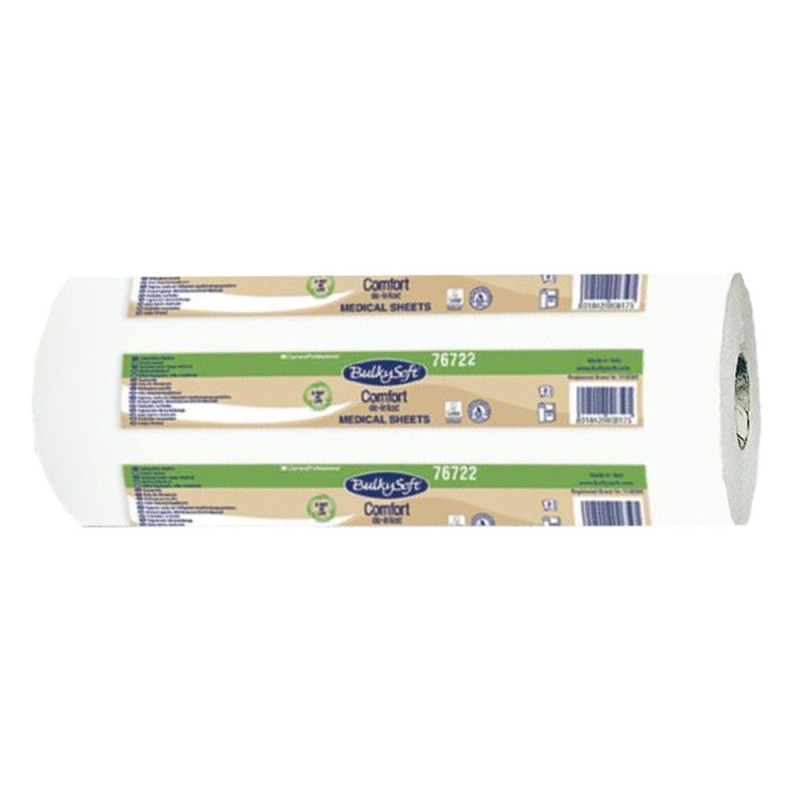 Podkład medyczny na rolce 50cm x 46m biały 17g BulkySoft Comfort De-Inked 1 rolka (135odcink&oacute;w 50cm x 34cm)