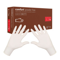 Rękawiczki lateksowe L Mercator Latex Comfort powder-free bezpudrowe 100szt