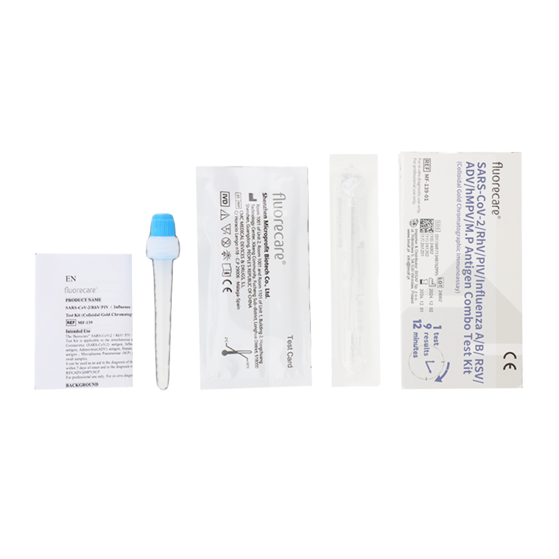 Combo test fluorecare 9w1 grypa A+B / hMPV / SARS-COV / RSV / ADV / RhV / PIV / Mycoplasma 100szt