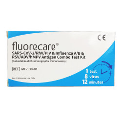 Combo test 8w1 na grypa A / grypa B / SARS-COV / RSV / RhV / PIV / ADV / hMPV 1szt