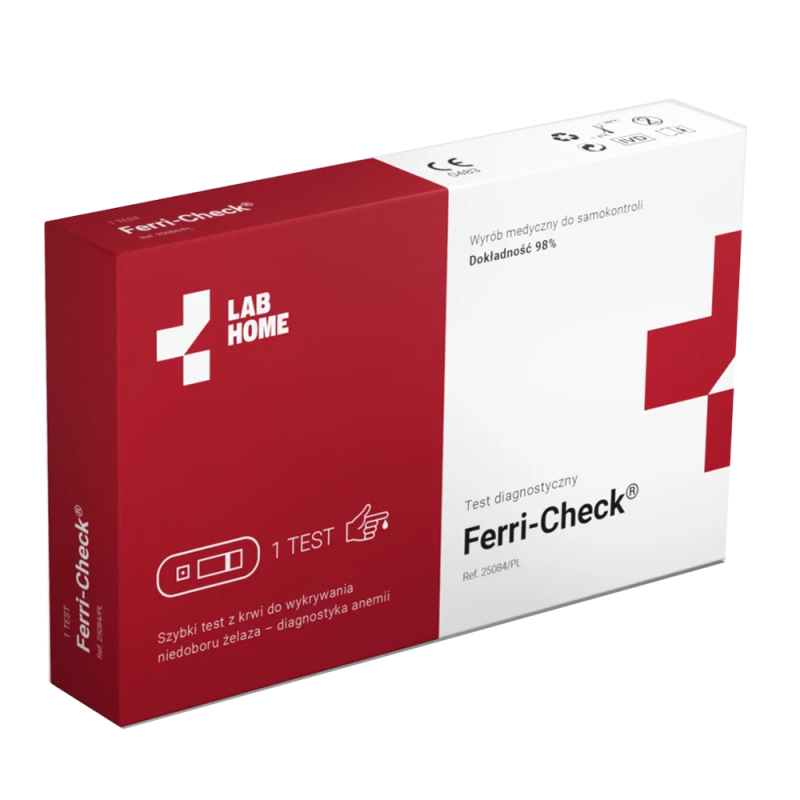 Test na ferrytyne domowy test na niedob&oacute;r żelaza anemie Ferri-Check 1szt