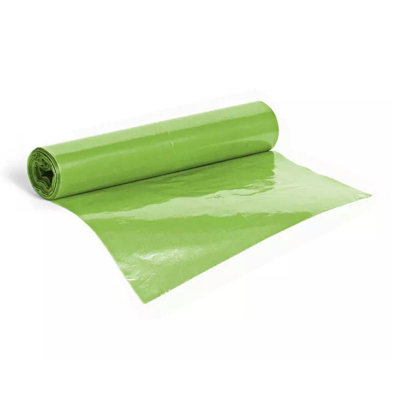 Worki na śmieci 35l zielone 50szt folia LD 1 rolka