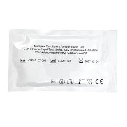 Combo test 10w1 grypa A+B / hMPV / SARS-COV / RSV / ADV / RhV / PIV / Mycoplasma / Pneumokoki 1szt