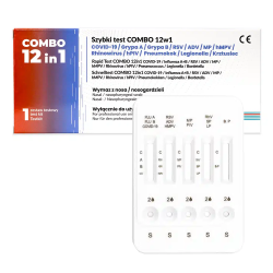 Combo test 12w1 grypa A+B / hMPV /...