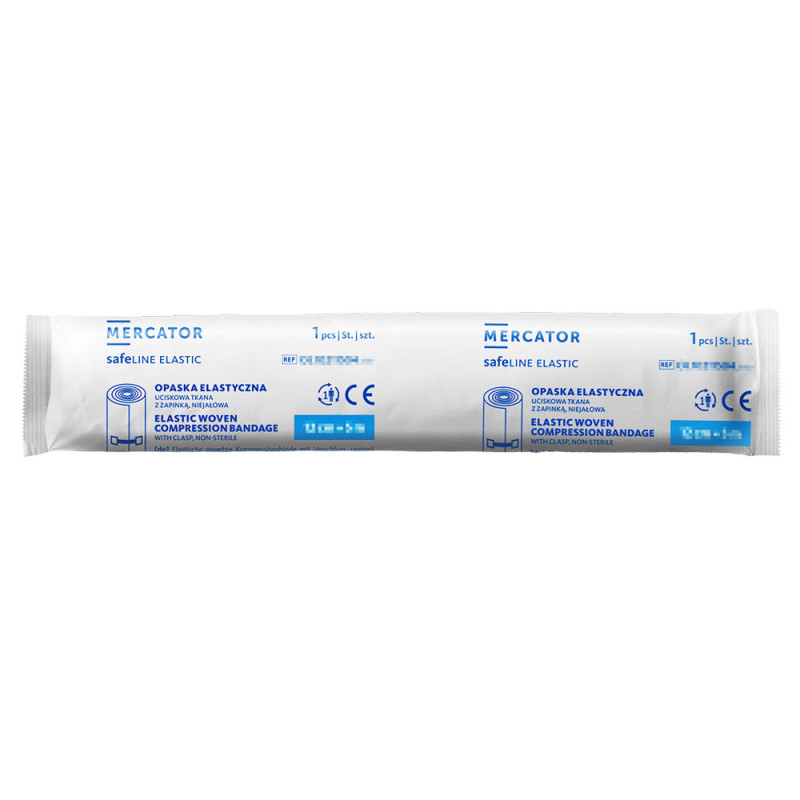 Opaska elastyczna uciskowa z zapinką 12cm x 4m O-safeline Elastic niejałowa papier 1 szt