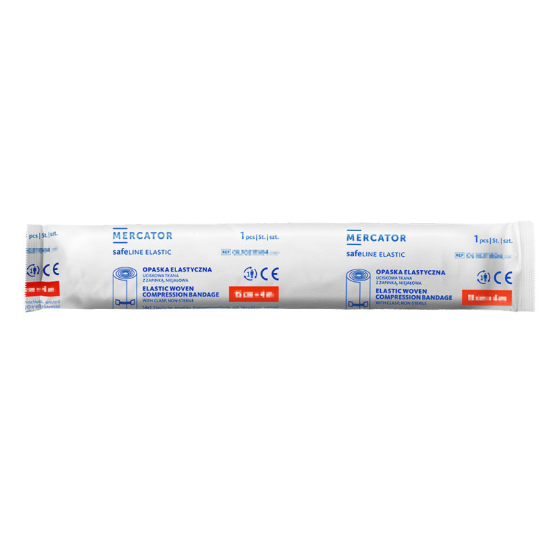 Opaska elastyczna uciskowa z 2 zapinkami 15cm x 5m O-safeline Elastic niejałowa papier 1 szt