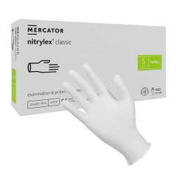 Rękawiczki nitrylowe S białe Mercator...