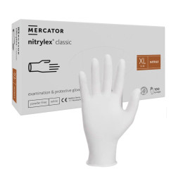 Rękawiczki nitrylowe XL białe...