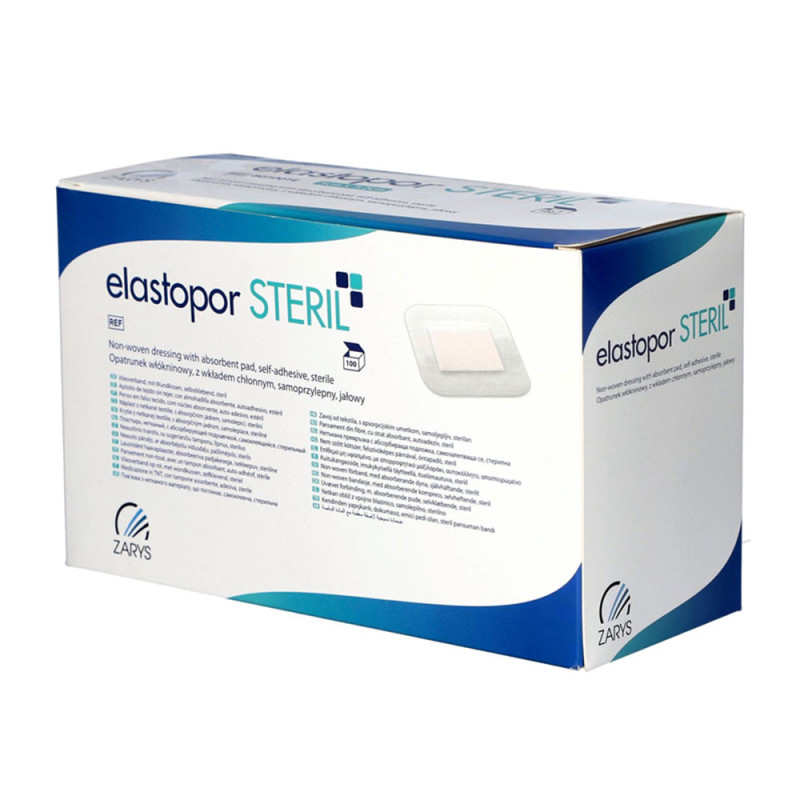 Opatrunek wł&oacute;kninowy Elastopor Steril 8cm x 20cm samoprzylepny z wkładem chłonnym 30 szt