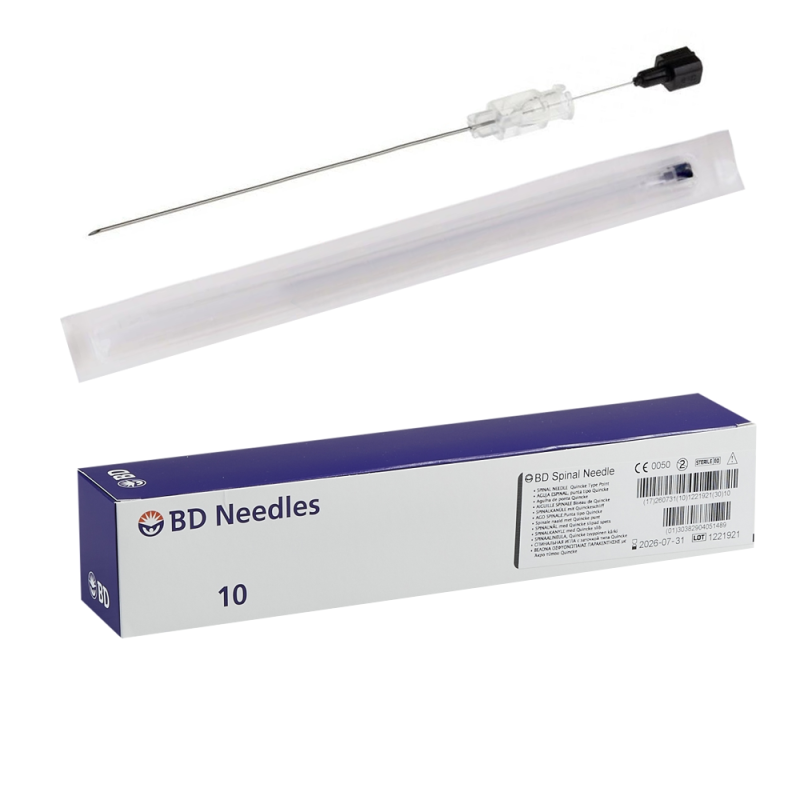 Igły do punkcji lędźwiowej 127mm x 0,7mm 22G BD Quincke Spinal Needle 10szt