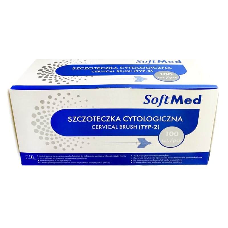 Szczoteczka do cytologii wachlarz typ II sterylna Softmed 100 szt