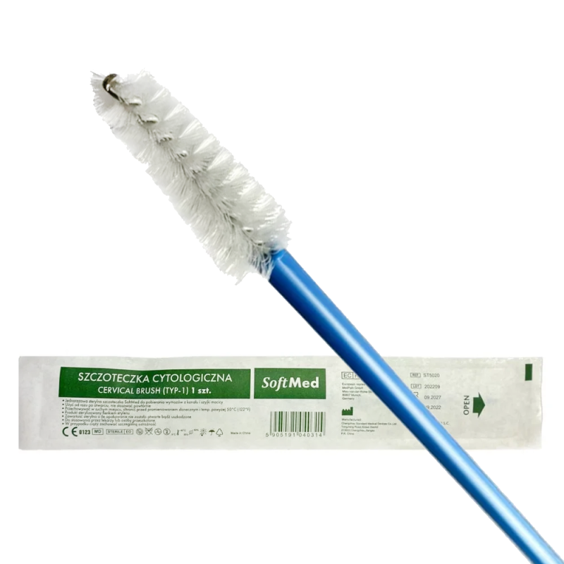Szczoteczka do cytologii prosta typ I sterylna Softmed 100 szt