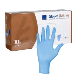 Rękawiczki nitrylowe XL niebieskie...