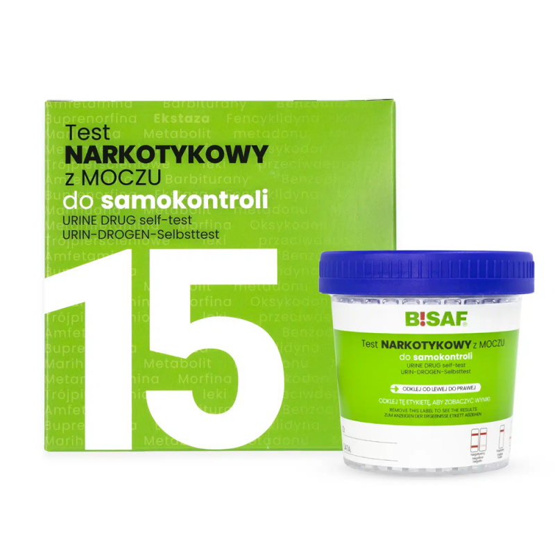 Test narkotykowy z moczu na 15 substancji do samokontroli 1 szt