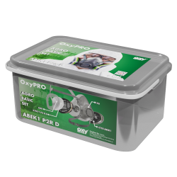 Maska do oprysk&oacute;w zestaw OxyPro Agro Basic M (X6 rozm. M + X703ABEK1 + X501 + X7N11P2)