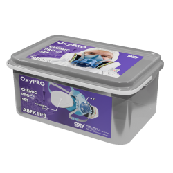 Maska do chemikali&oacute;w zestaw OxyPro Chemic Pro+ S (X7 rozm. S + X70926ABEK1P3RD)