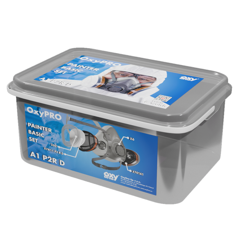 Maska lakiernicza zestaw OxyPro Painter Basic L (X6 rozm. L + X701A1 + X501 + X7N11P2R)