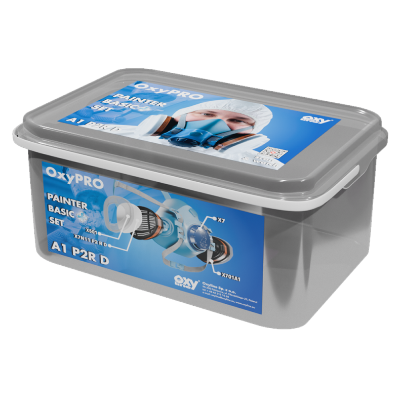 Maska lakiernicza zestaw OxyPro Painter Basic+ M (X7 rozm. M + X701A1 + X501 + X7N11P2R)