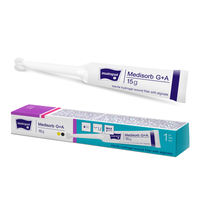 Medisorb G + A opatrunek hydrożelowy na rany martwicze 15g 1szt