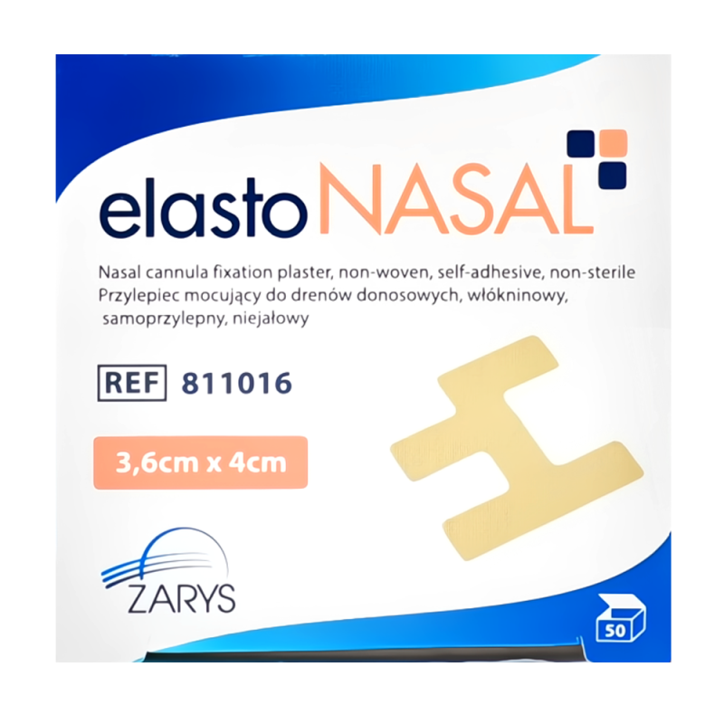 ElastoNASAL plaster do mocowania dren&oacute;w donosowych dla noworodk&oacute;w 3,6cm x 4cm 50 szt