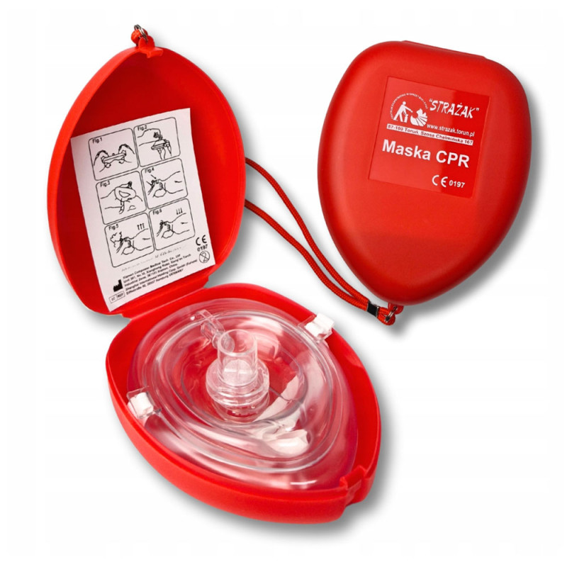Maseczka do sztucznego oddychania i resuscytacji RKO maska CPR Pocket Mask z filtrem antybakteryjnym 1szt