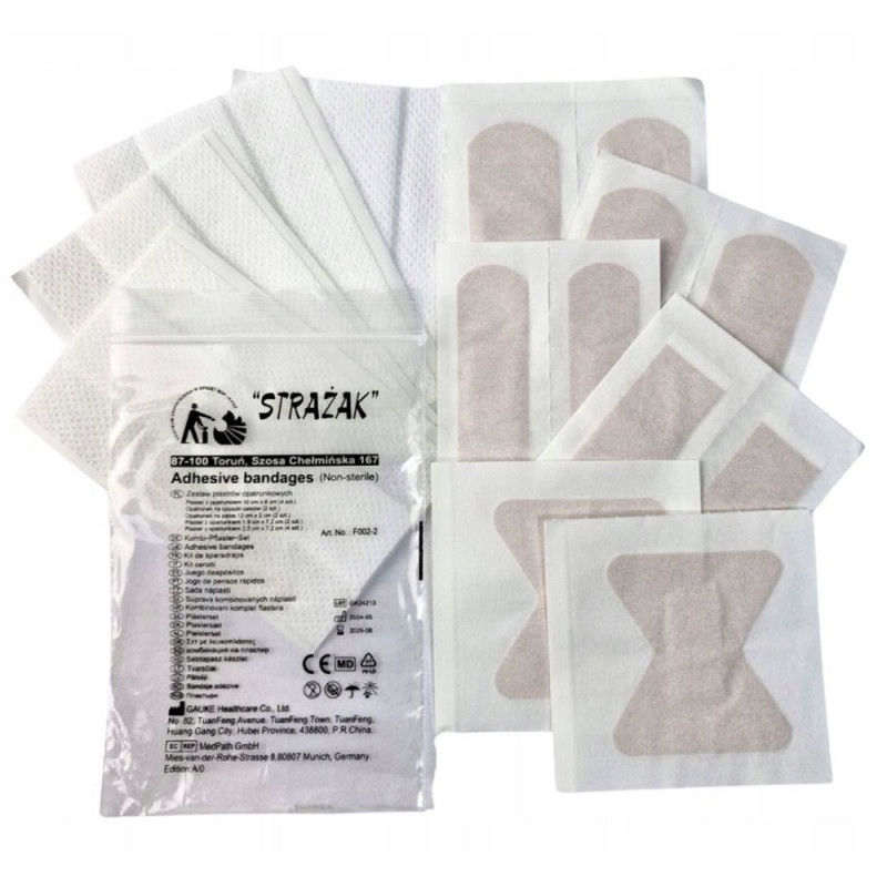 Zestaw plastr&oacute;w opatrunkowych DIN 13164 komplet 14 szt do apteczki