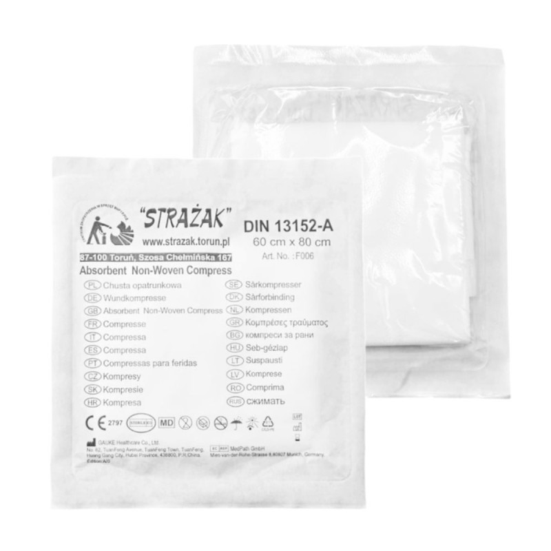 Chusta opatrunkowa 60 &times; 80 cm DIN 13152-A do apteczki pierwszej pomocy