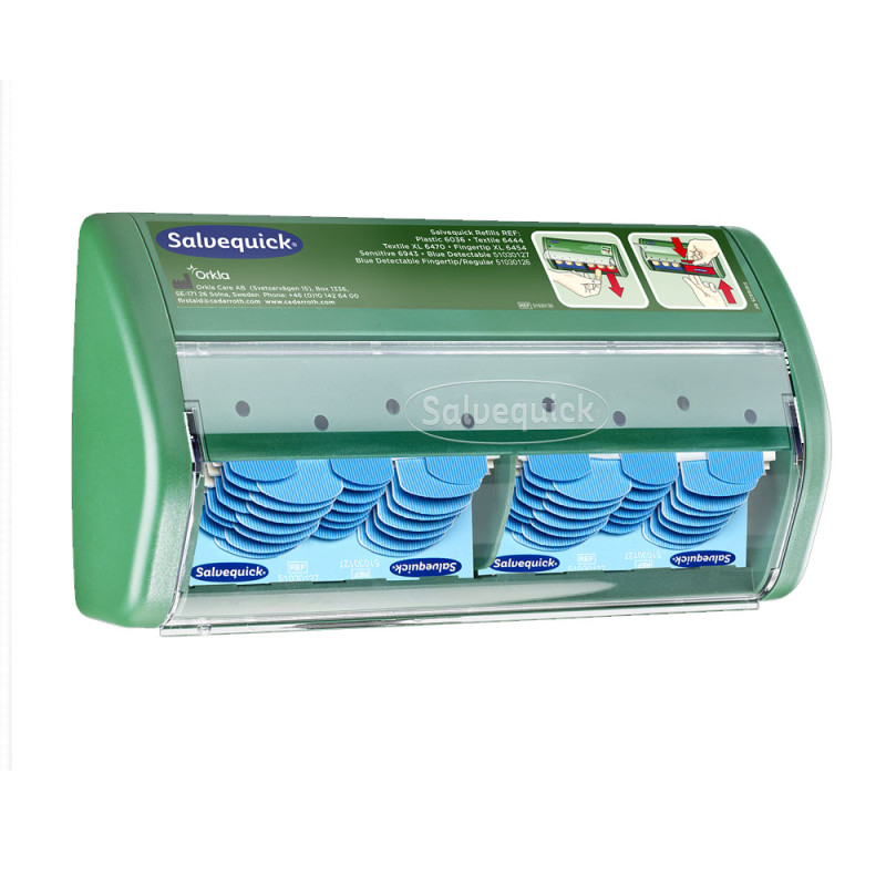 Automat na plastry wykrywalne Cederroth Salvequick Dispenser + plastry 2x 35szt